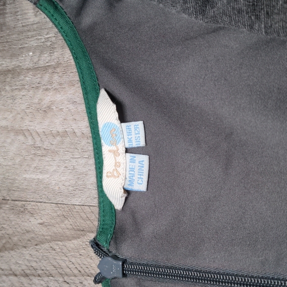 Boden Grey Short Sleeve A-Line Cross Front Lined Sweater Dress Size 10 - Picture 12 of 15